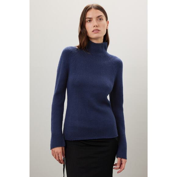 Marina Moscone x RTR Navy Turtleneck Sweater - Picture 1 of 5